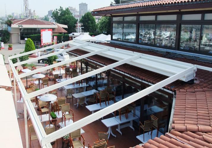 Pergola Otomatik Katlanır Tavan Sistemi