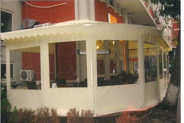 Fermuarlı Şeffaf Branda Kış Bahçesi Kapama
