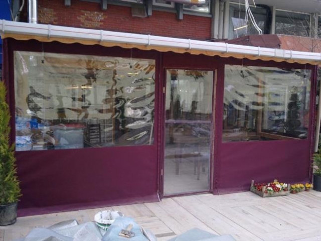 Fermuarlı Şeffaf Branda Kış Bahçesi