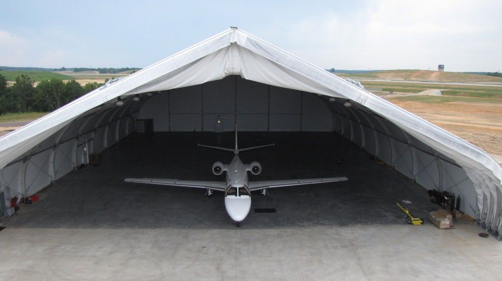 özel uçak hangar çadırı